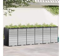 Wheelie Bin Storage Anthracite Steel 408x77.5x121.5cm Expandable Ventilated Plus