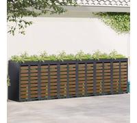 vidaXL Wheelie Bin Storage for 6 Bins Anthracite 408 x 77.5 x 121.5 cm