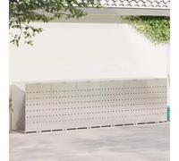 vidaXL Wheelie Bin Storage for 6 Bins Silver 408 x 77.5 x 115.5 cm
