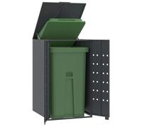 vidaXL Wheelie Bin Storage for Single Bin Anthracite 69x79x117 cm Steel UK