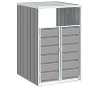 vidaXL Wheelie Bin Storage for Single Bin Grey 72x81x115 cm Steel UK