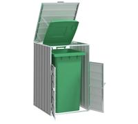 vidaXL Wheelie Bin Storage for Single Bin Grey 72x81x115 cm Steel