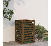 vidaXL Wheelie Bin Storage Honey Brown 84x90x128.5 cm Solid Wood Pine