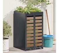 vidaXL Wheelie Bin Storage with Planter Roof for 240L Bin Anthracite
