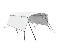 vidaXL White Bimini Boat Canopy Awning - UV-Proof 600D Polyester with Aluminium Frame & Roll-Up Sidewalls