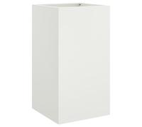 (white, 42 x 38 x 75 cm/ 1 pcs) vidaXL Planter Raised Garden Bed Plant Pot Flower Pot Grey Weathering Steel