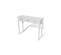 vidaXL White Dressing Console Table with Three Drawers