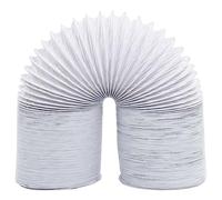 vidaXL White Exhaust Duct PVC - Versatile, Durable and Flexible for Ventilation in Hydroponics, Bathrooms, Offices - Ideal for Dryers and Air Conditioners