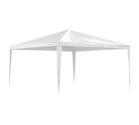 vidaXL White Party Tent | Outdoor Gazebo Marquee Canopy | UV and Water- Polyethylene Material | Heavy-Duty Iron Frame | Easily Assembled 4x4m