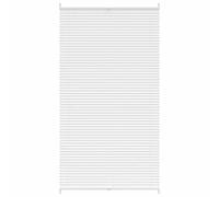 "vidaXL White Pleated Plisse Blind 110x200cm - Adjustable, Easy Install, Sun and Vision Protection, Ideal for Home and Office Use."