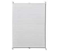 vidaXL White Plisse Blind 50x100cm - Easy-to-install Pleated Window Blinds with Adjustable Features, Modern Waves Design for Home and Office