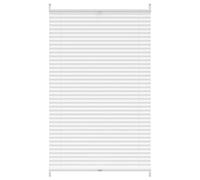 "vidaXL White Plisse Blind with Modern Pleats, Adjustable Light Filtering and Vision Protection - Easy Installation, Perfect for Any Room, 70x150cm"
