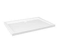 'vidaXL White Rectangular Shower Base Tray with Fibreglass Reinforcement - 80x110 cm Stylish and Durable ABS Construction
