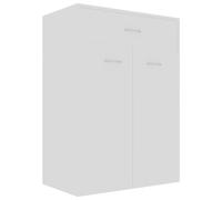 vidaXL White Shoe Cabinet with Drawer, 2 Doors & 4 Shelves - Engineered Wood Material - Easy to Clean & Assemble - Home Storage Solution
