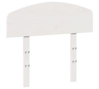 vidaXL White Solid Pine Wood Headboard - 75 cm Wide Bed Header for Bedroom, Easy to Assemble, Sturdy Frame Support, Rustic Design