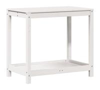 (white, 82.5 x 50 x 75 cm) vidaXL Potting Table with Shelf Potting Bench Plant Table Solid Wood Pine