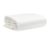vidaXL White Tarpaulin 1.5x2.5m - Durable Canvas & PVC Coated, Tear-Resistant & Water-Resistant Sheet, Versatile UV-Proof Cover for Outdoor Furniture, Trailers, Boats