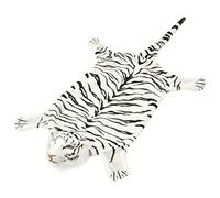 vidaXL White Tiger Carpet, Plush Animal Skin Rug, Lifelike Design, Durable Polyester Construction, Child-Safe, Scandinavian/Farmhouse/Modern Style, Perfect for Home Décor, 144 x 78 cm