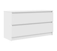 vidaXL White TV Cabinet 100x35x54 cm - Engineered Wood TV Stand with 2 Drawers | 861805