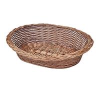 vidaXL Willow Dog Basket/Pet Bed for Adult Cats & Small Dogs - Natural Wood Dog Bed - Lightweight Portable Design Suitable for Indoor & Outdoor Use