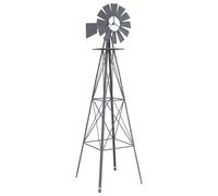 vidaXL Windmill Grey 84 x 68 x 245 cm Iron