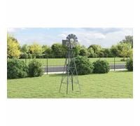 vidaXL Windmill Manual Grey 84 x 68 x 245 cm Iron