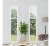 vidaXL Window Blind with Curtains Manual White Aluminium, Living Room, Modern Window Blinds, Adjustable, Durable Privacy, Vertical Slat for Home Decor
