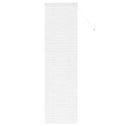 vidaXL Window Blind with Curtains Manual White Aluminium, Living Room, Modern Window Blinds, Adjustable, Durable Privacy, Vertical Slat for Home Decor