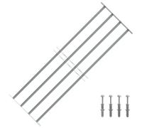 'vidaXL Adjustable Galvanised Steel Security Grille with 4 Crossbars for Windows 1000-1500 mm - Attractive & Durable Security Measure for Home or Office