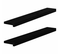 vidaXL Window Sills 2 pcs Dark Brown 100x15x2 cm Solid Wood Oak