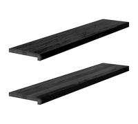 vidaXL Window Sills 2 pcs Dark Brown 120x25x2 cm Solid Wood Oak