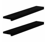 vidaXL Window Sills 2 pcs Dark Brown 90x15x2 cm Solid Wood Oak