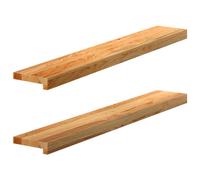 vidaXL Window Sills 2 pcs Light Brown 100x15x2 cm Solid Wood Oak