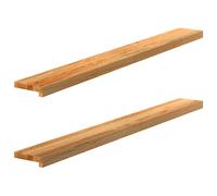 vidaXL Window Sills 2 pcs Light Brown 140x15x2 cm Solid Wood Oak