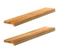 vidaXL Window Sills 2 pcs Light Brown 90x15x2 cm Solid Wood Oak