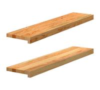 vidaXL Window Sills 2 pcs Light Brown 90x20x2 cm Solid Wood Oak