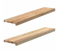 vidaXL Window Sills 2 pcs Untreated 100x20x2 cm Solid Wood Oak, Window Ledge, Oak Window sill, Wooden Window sill, Window Board, Wooden Stair Tread