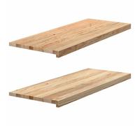 vidaXL Window Sills 2 pcs Untreated 100x40x2 cm Solid Wood Oak