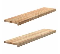 vidaXL Window Sills 2 pcs Untreated 110x25x2 cm Solid Wood Oak