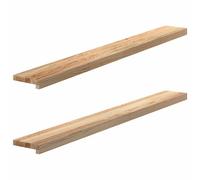 vidaXL Oak Window Sills - Solid Wood Boards/Ledges 140x15x2 cm for Indoor Display - Untreated Rectangular Finish