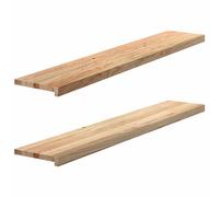vidaXL Window Sills 2 pcs Untreated 140x25x2 cm Solid Wood Oak
