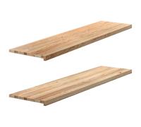 vidaXL Window Sills 2 pcs Untreated 160x40x2 cm Solid Wood Oak