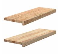 vidaXL Window Sills 2 pcs Untreated 70x25x2 cm Solid Wood Oak