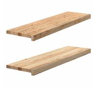 vidaXL Window Sills 2 pcs Untreated 90x25x2 cm Solid Wood Oak