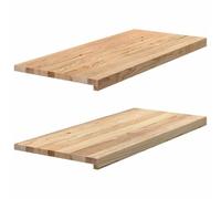vidaXL Window Sills - Solid Oak Wooden Display Ledge - 90x40x2 cm Untreated