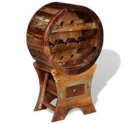 vidaXL Wine Bar Rack Bottle Holder Storage for 10 Bottles Solid Reclaimed Wood