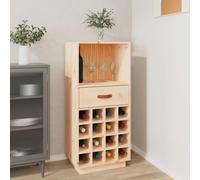 Vidaxl Wine Cabinet 45X34X100 Cm Solid Wood Pine, Brown