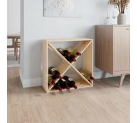 vidaXL Wine Cabinet 62x25x62 cm Solid Wood Pine