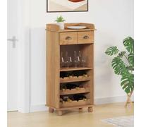 vidaXL Wine Cabinet ASKIM Honey Wax 57 x 37 x 114 cm Solid Pine Wood