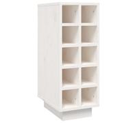 Vidaxl Wine Cabinet White 23X34X61 Cm Solid Wood Pine